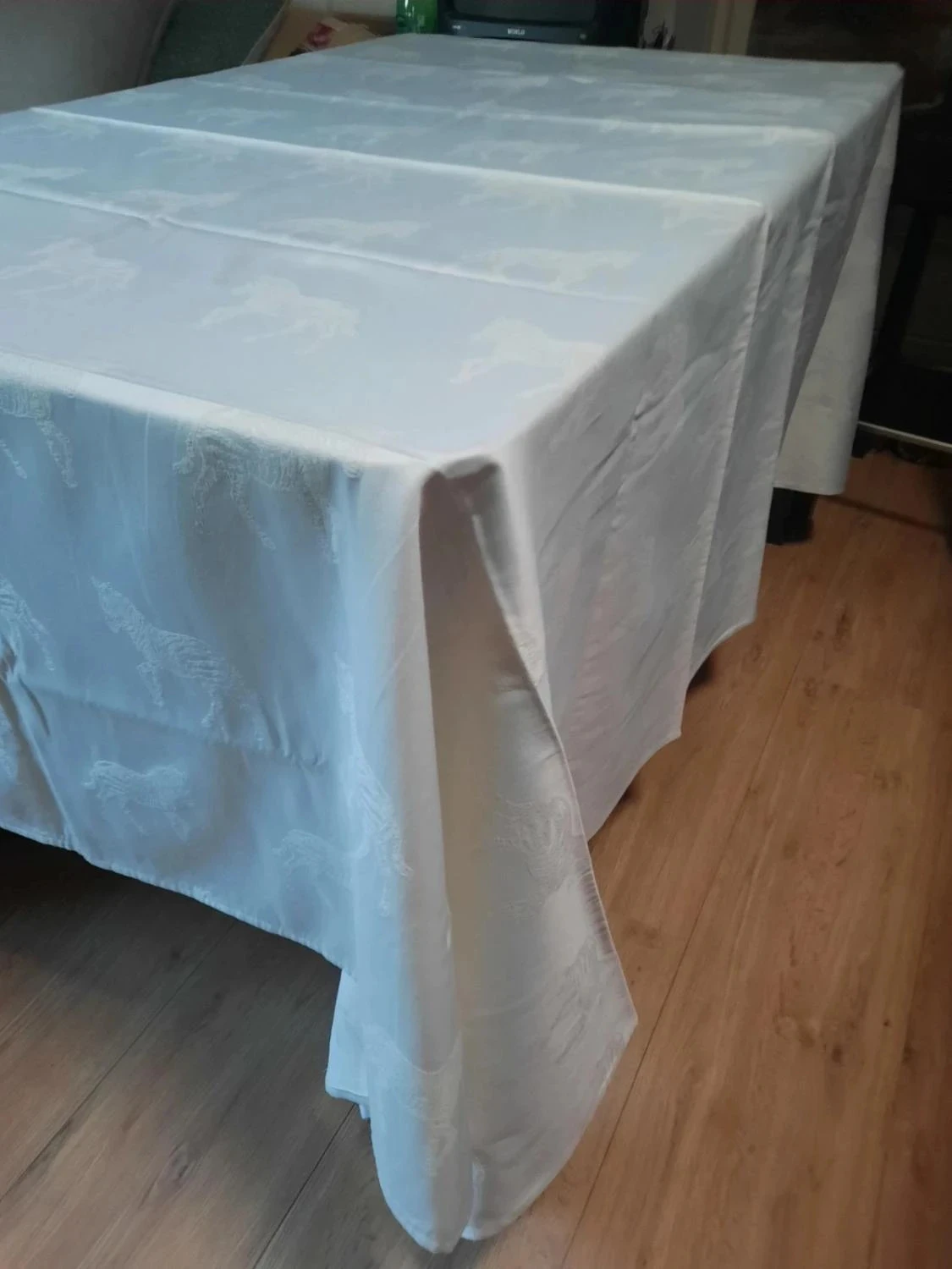 🥀Grande nappe de qualité, en coton damassé, motif zébre – photo 2